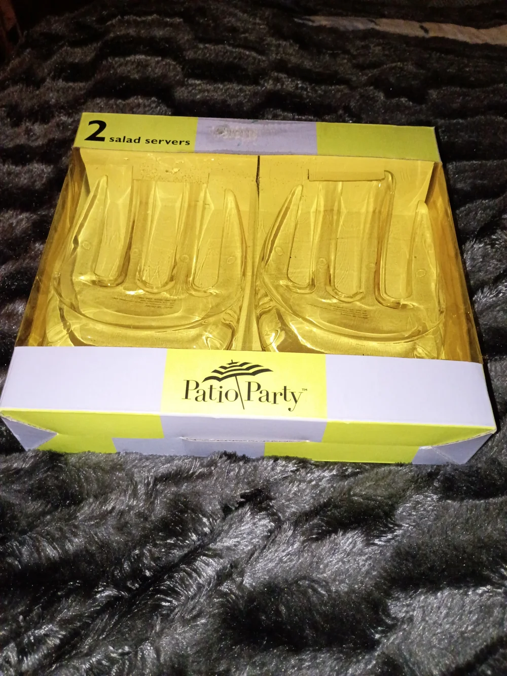 Yellow Salad Servers - Set of 2 New In Box. OBO